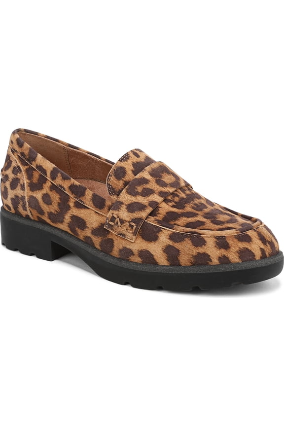 Cleo Loafer Women's Loafers & Slip-Ons Tan Leopard Size 7.5 M