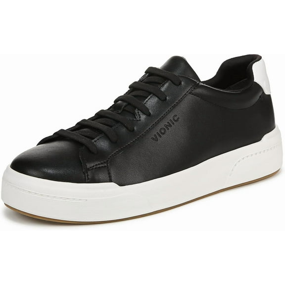 Vionic Women's Colbie Lace Up Sneaker Black Leather 7.5W