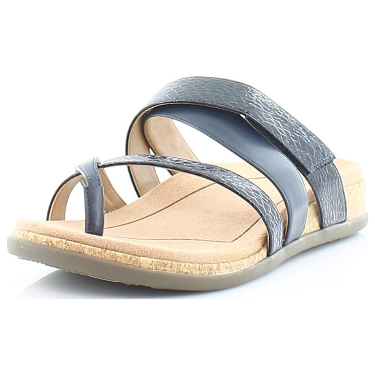 Vionic Women's Copal Luelle Sandal Dark Blue Patent Lizard 9M