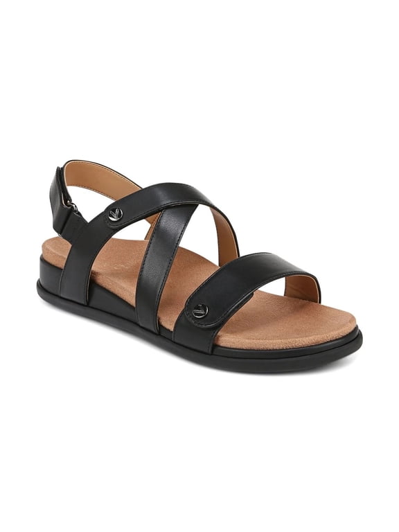 Women's Cypress Sandal, Black Leather, 10, Medium