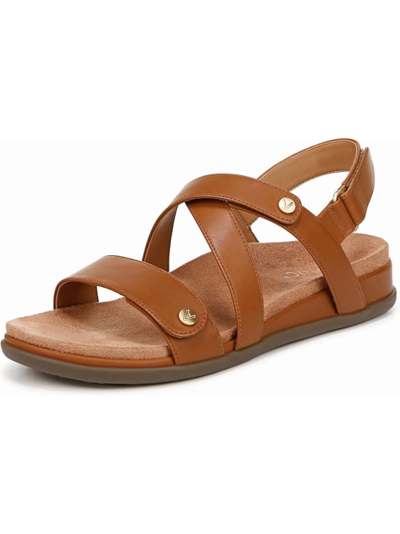 Women's Cypress Sandal, Tan Leather, 8.5, Medium