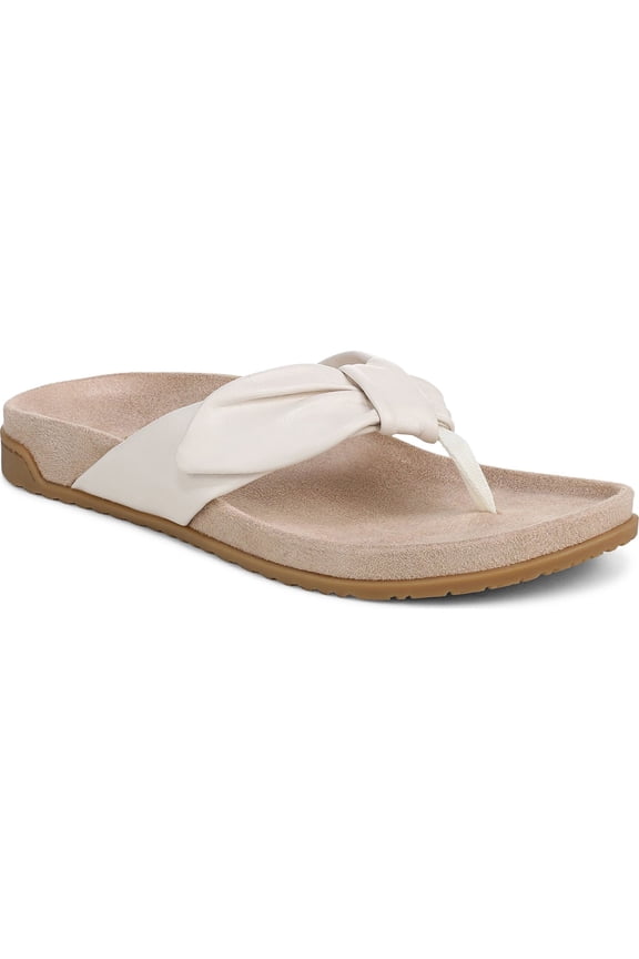 Women's Eva Flip Flop Sandal Sea Salt Leather 9.5N