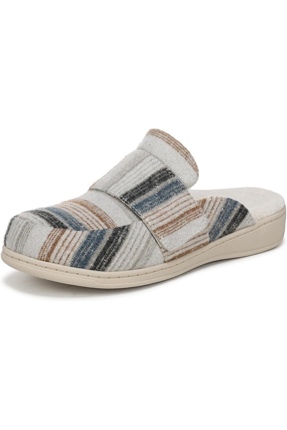 Women's Gemma II Mule Slippers Cream Multi Woven Fabric 7M