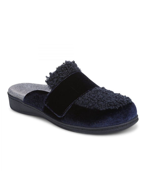 Women's Gemma II Slipper Navy Blazer Curly Faux Shearling -