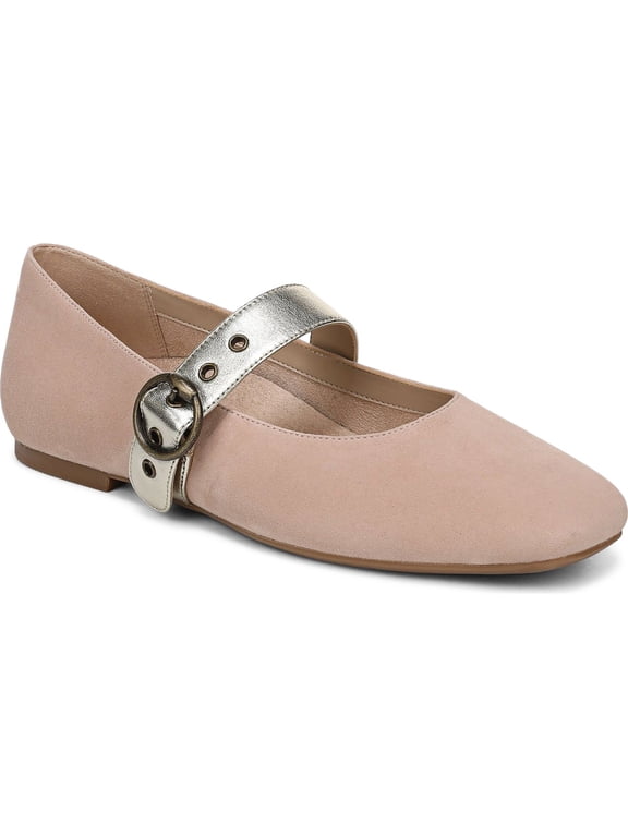 Women's Hattie Mary Jane Flat Rugby Tan Suede 6.5M