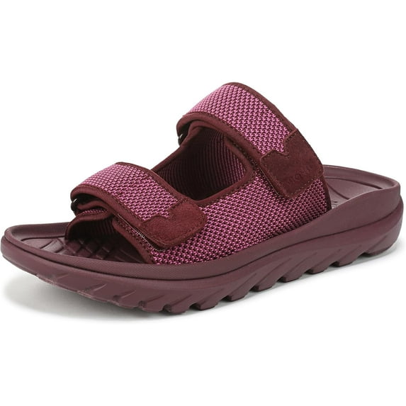 Vionic Women's Hope Rx Recovery Slide Sandal Cherry Jubilee Knit/Suede 8M