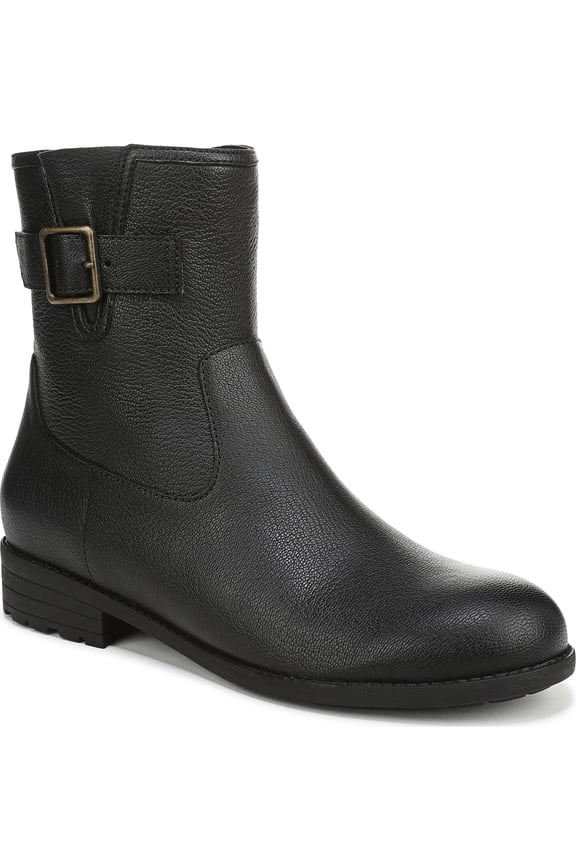 Women's Jill Zip Short Boot Black Leather 10M