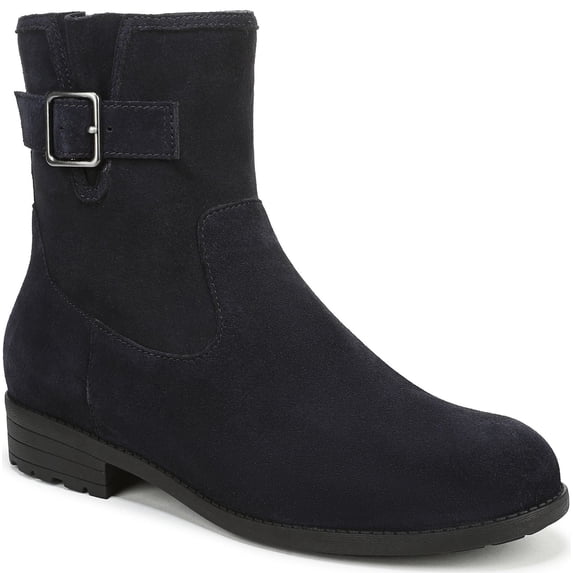 Vionic Women's Jill Zip Short Boot Navy Blazer Suede 12M