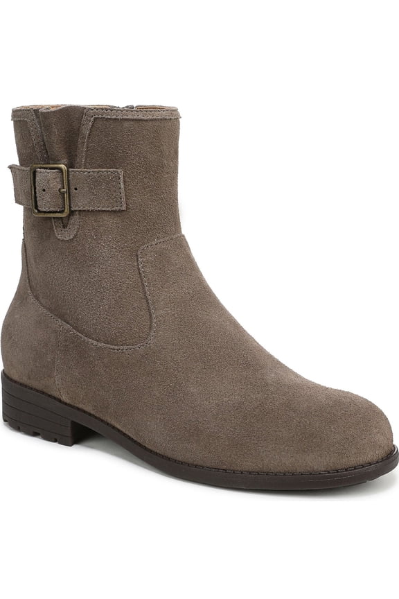 Women's Jill Zip Short Boot Stone Suede 10W