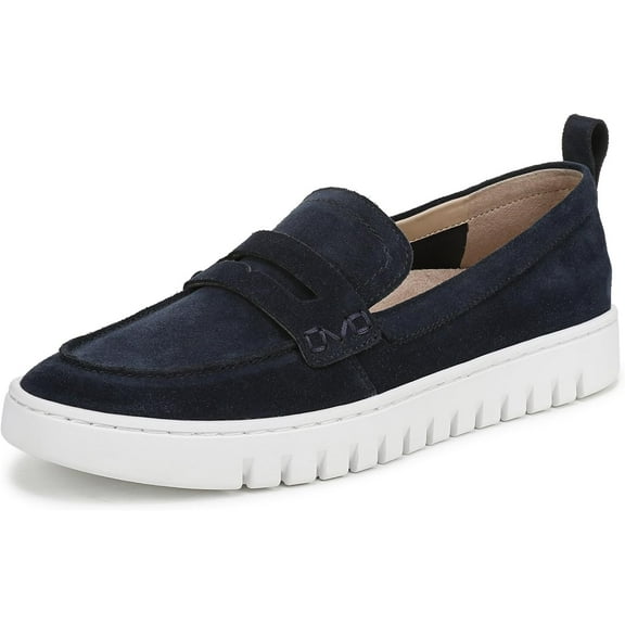 Vionic Women's Uptown Loafer Navy / White Suede Shoes