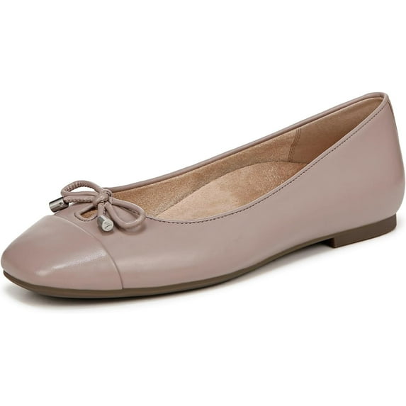 Vionic Women's Klara Ballet Flat Magnolia Dusk Grey Leather 7.5M