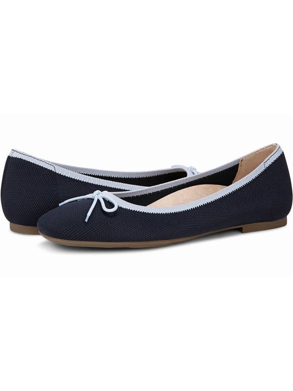 Women's Klara Ballet Flat Navy Knit 5W