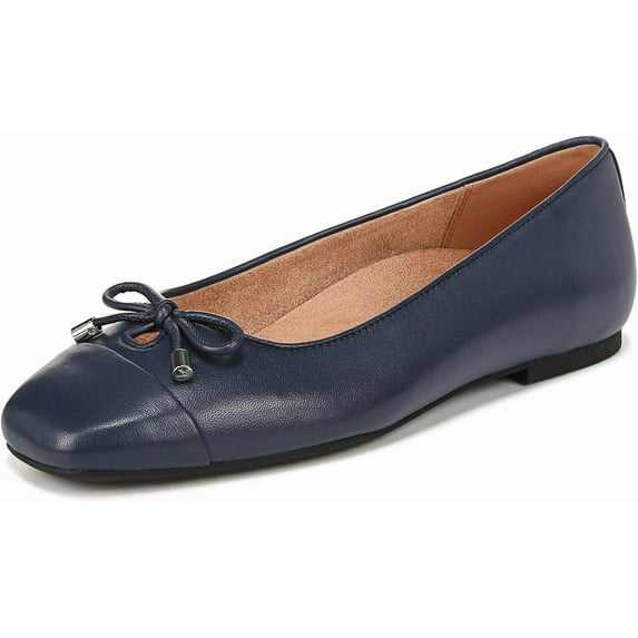 Vionic Women's Klara Ballet Flat Navy Nappa Leather 10N