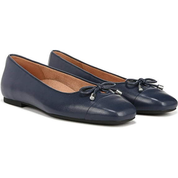 Vionic Women's Klara Ballet Flat Navy Nappa Leather 11M