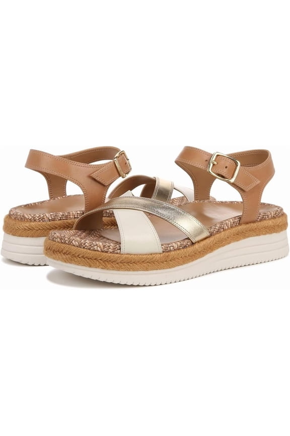 Women's Mar Ankle Straps Heeled Sandal Camel/Gold Leather 8M