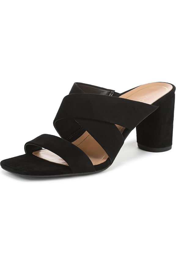 Women's Merlot Heeled Sandal Black Suede 11M