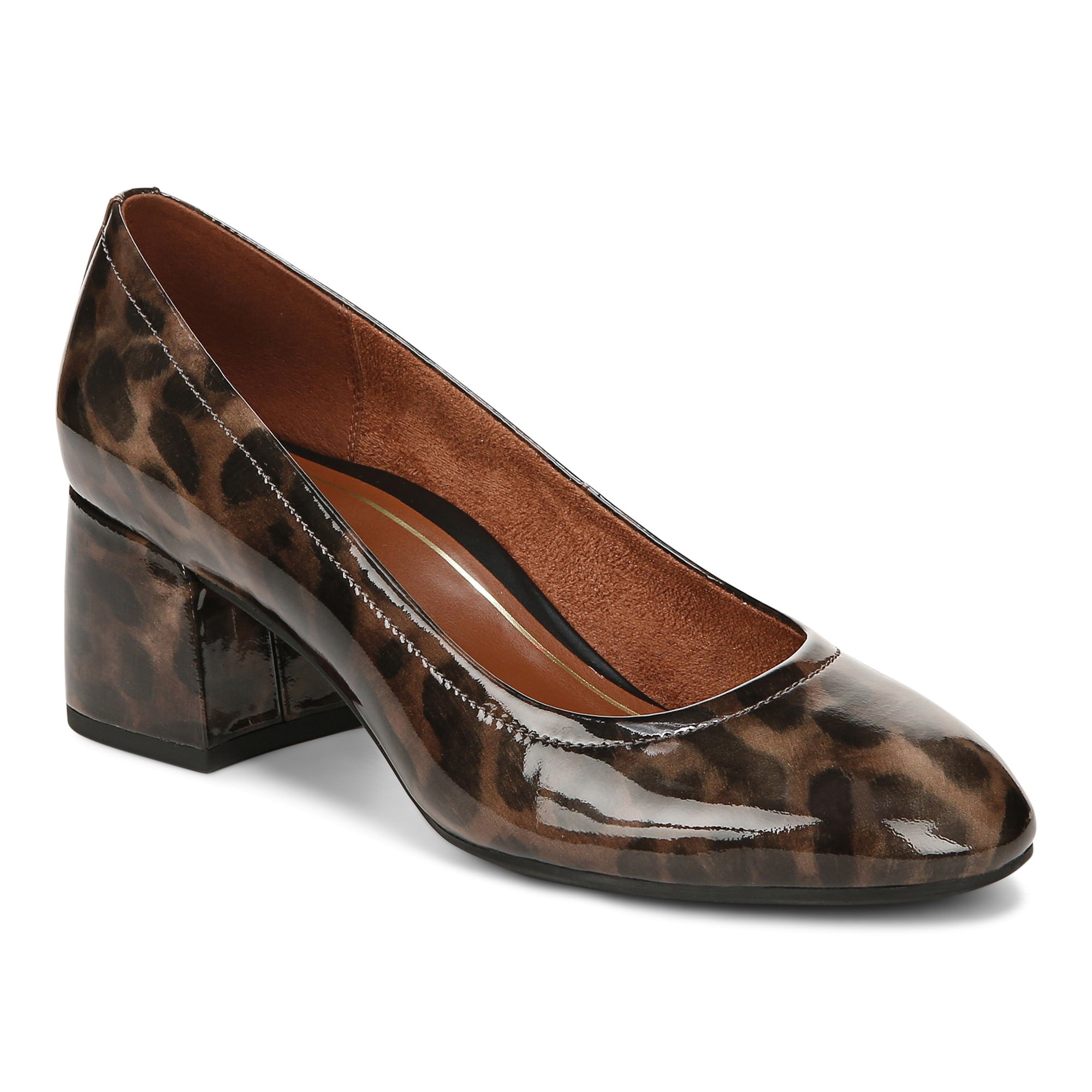 Vionic Women's Monterey Carmel Pump Dress Shoes Black Leopard Patent 8.5M -  Walmart.com