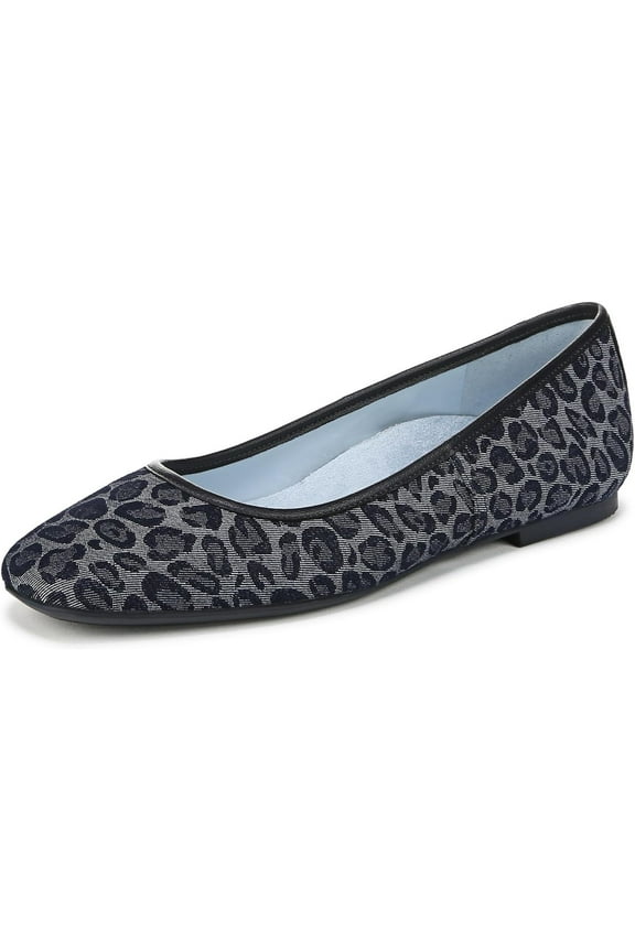 Women's Orinda 2 Ballet Flat Leopard Pattern Denim 5W
