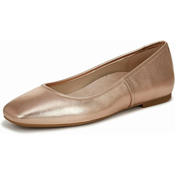 Vionic Women's Orinda 2 Ballet Flat Rose Gold Leather 12W