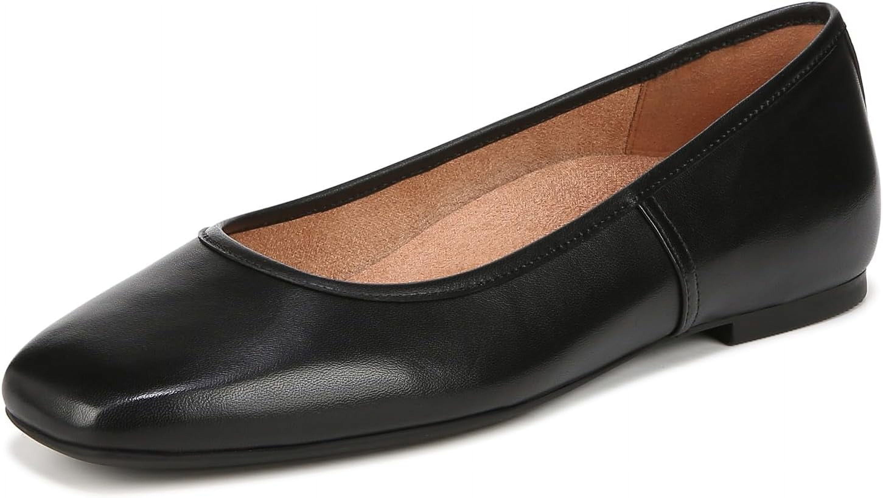 Vionic Women's Orinda Skimmers Ballet Flat Black Leather 8M