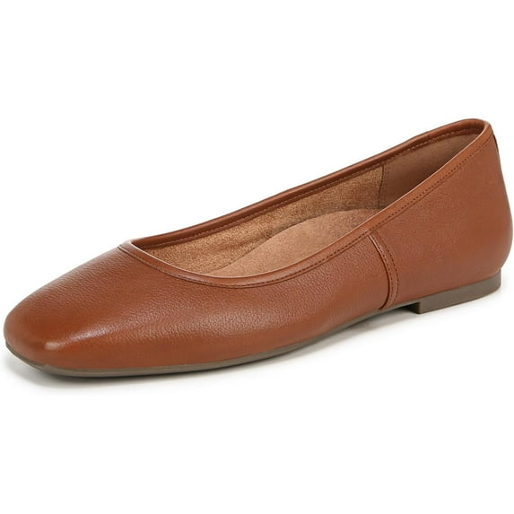 Vionic Women's Orinda Skimmers Ballet Flat Tan Brown Leather 11M