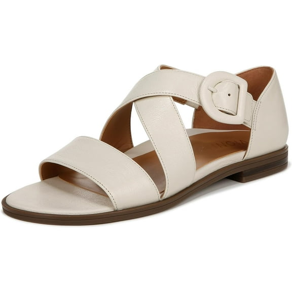 Vionic Women's Pacifica Ankle Straps Heeled Sandal Cream White Leather 11W