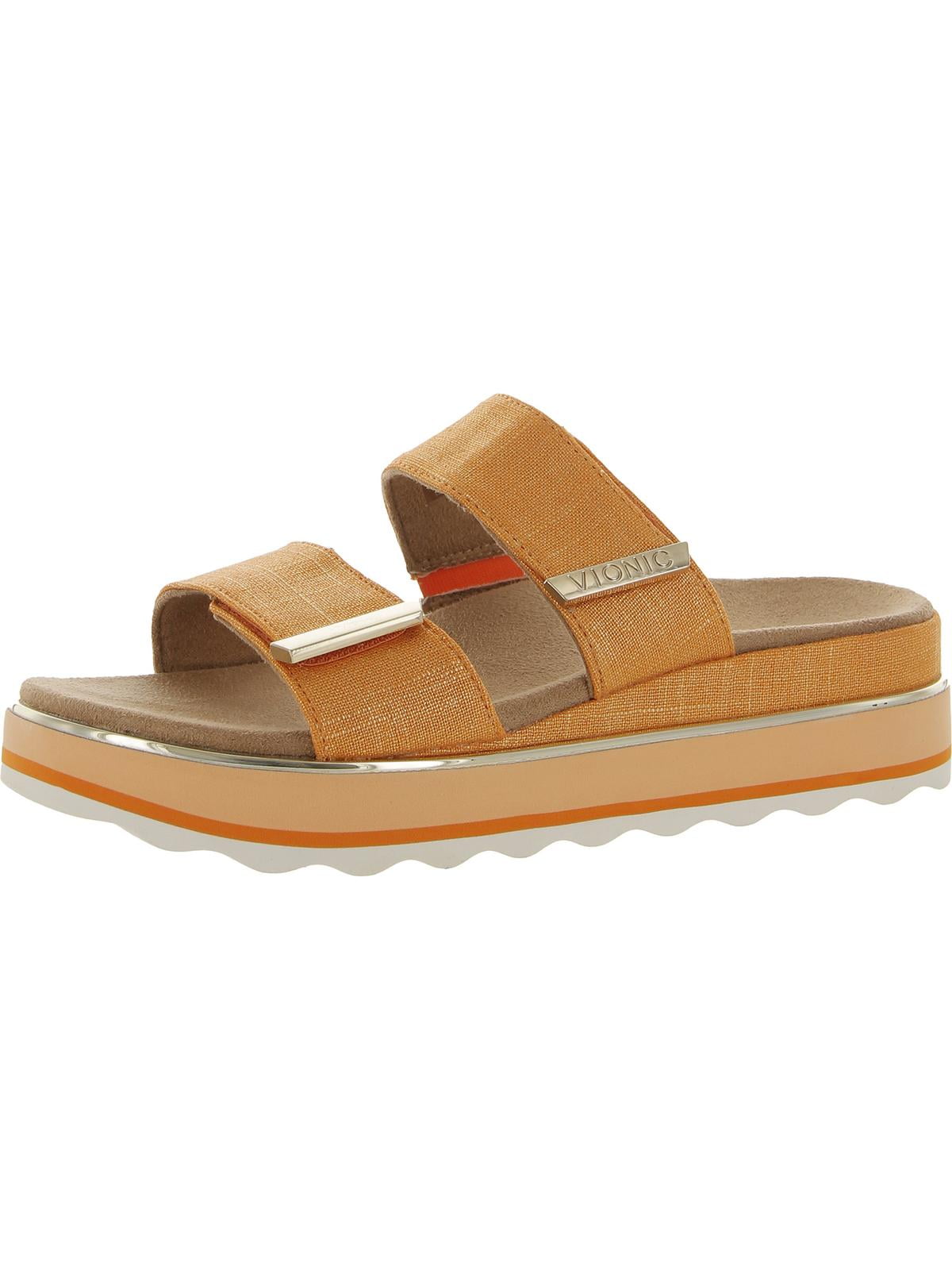 Vionic Women's Phoenix Brandie Marmalade Slide Platform Sandal 7.5M