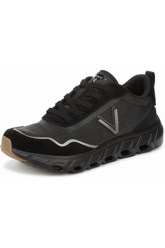 Presley Women's Athletic Black Mesh Suede Size 12 W