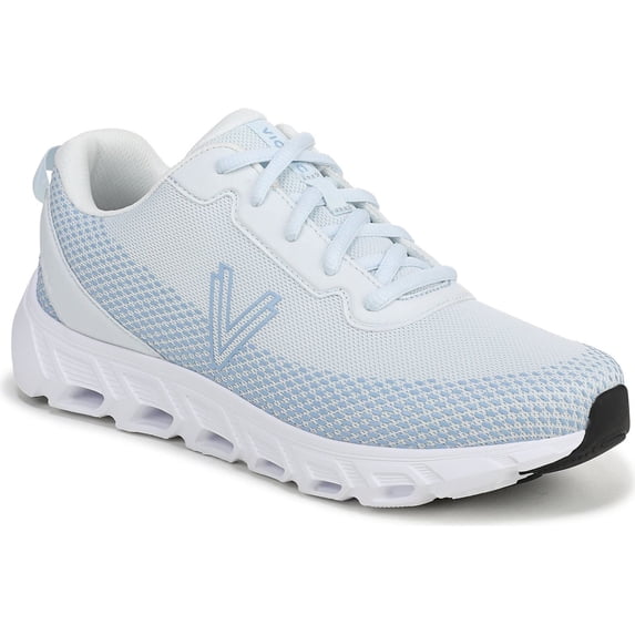 Vionic Women's Priscilla Lace Up Walking Sneaker Ice Blue Mesh 12W