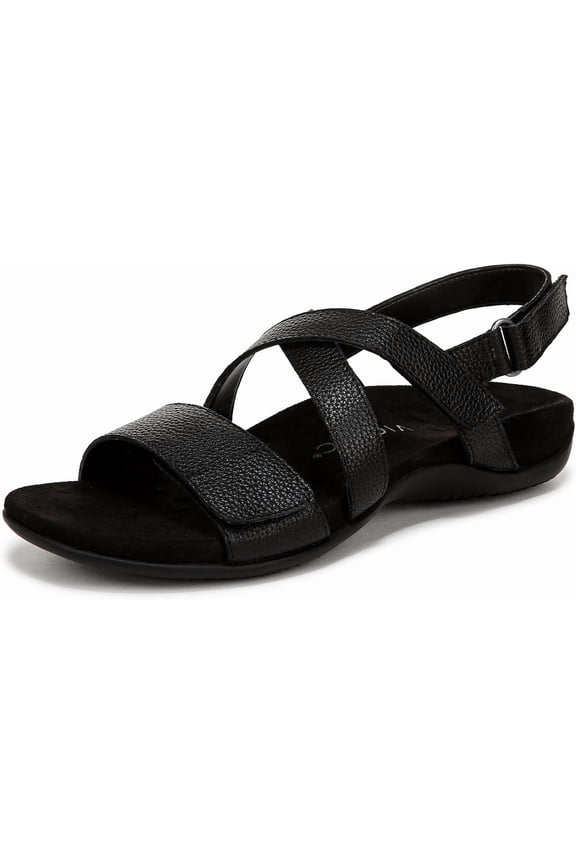 Women's Raya Slingback Sandal Black Leather 9M