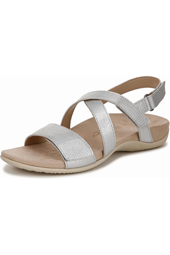 Women's Raya Slingback Sandal Silver Leather 8M