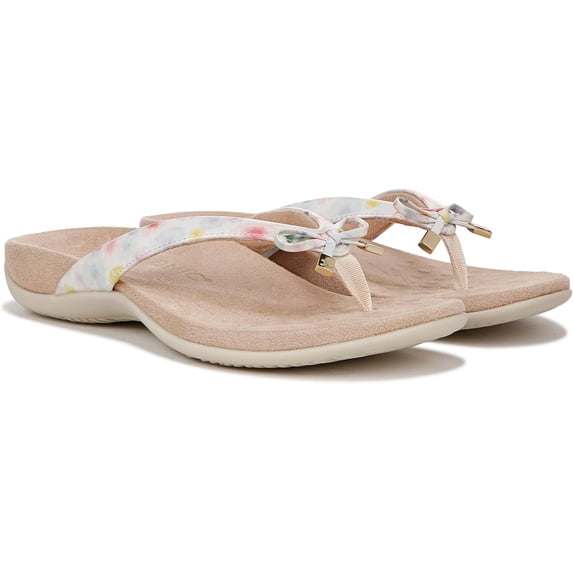 Vionic Women's Rest Bella Cream Poppy Print Sandal 9M