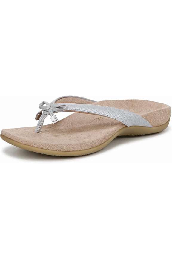 Women's Rest Bella Vapor Grey Toe Post Sandal 12.5W