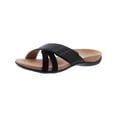 thumbnail image 1 of Vionic Womens Zarie Leather Adjustable Slide Sandals, 1 of 3