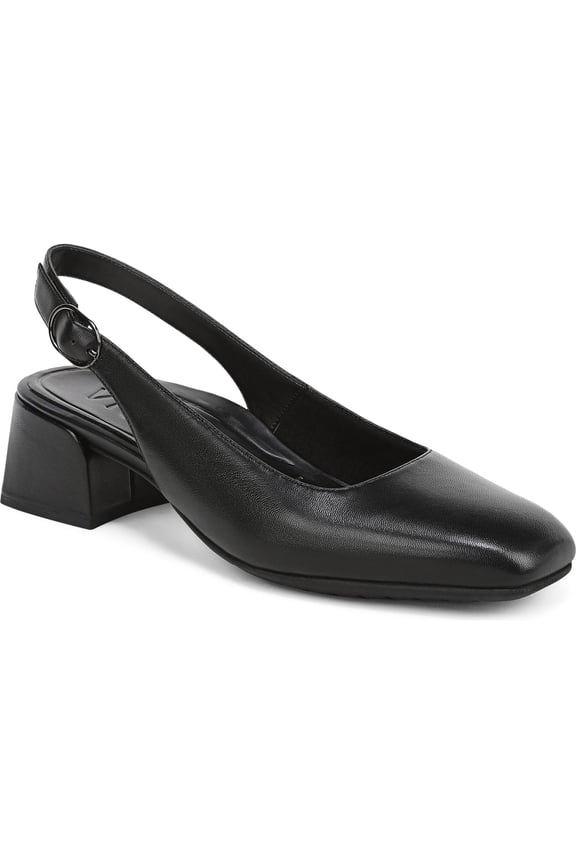 Women's Reyes Block Heel Slingback Pump Black 6M