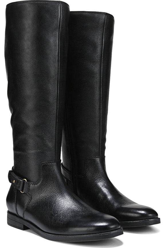 Rochelle Wide Calf Women's Boots Black Tumbled Leather Size 6 M