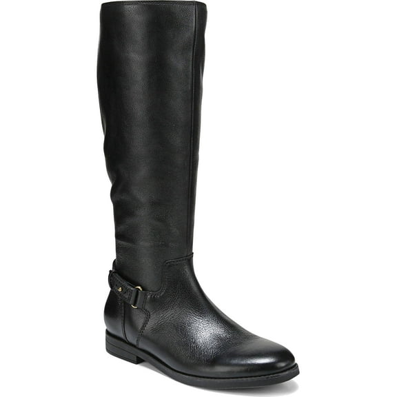 Vionic Women's Rochelle Tall Zip Boot Black Tumbled Leather 7.5M