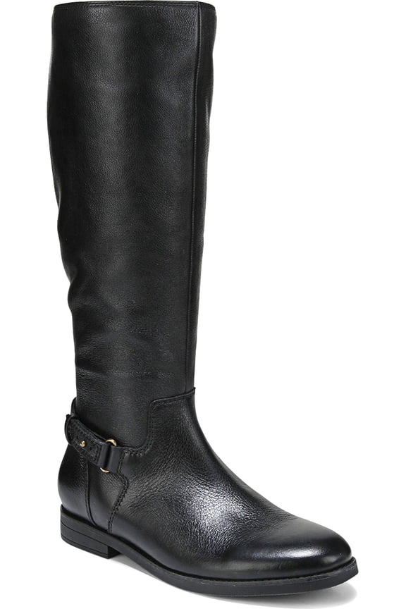 Women's Rochelle Tall Zip Boot Black Tumbled Leather 9M