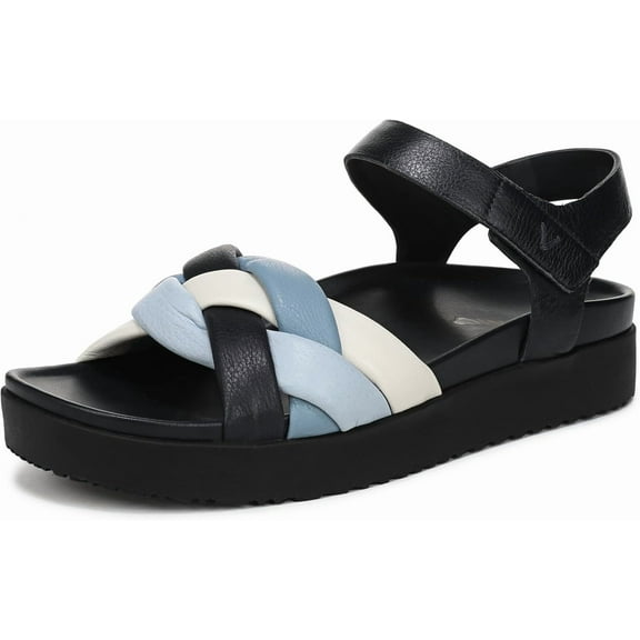 Vionic Women's Rosa Strappy Sandal Navy Multi Leather 8M