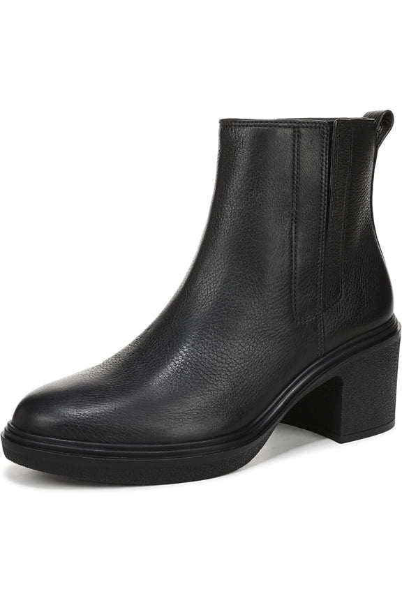 Women's Savannah Ankle Bootie Black Tumbled Leather 8M