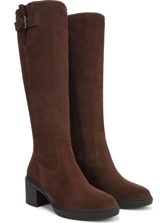 Sonora Wide Calf Women's Boots Coffee Suede Size 8 M