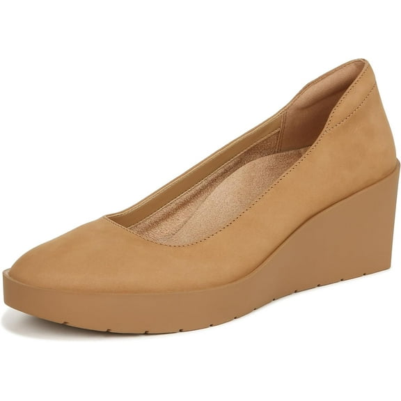 Vionic Women's Sutro Sereno Comfortable Wedge Heels Camel Nubuck 7.5W