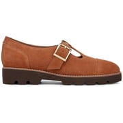 Vionic Womens Tan Suede Carmen T-Strap Flats 7.5W