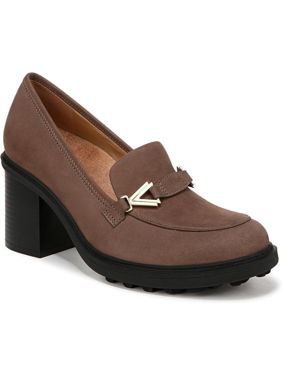 Women's Tiburon Slip-On Heeled Loafer Driftwood Brown Nubuck 10M