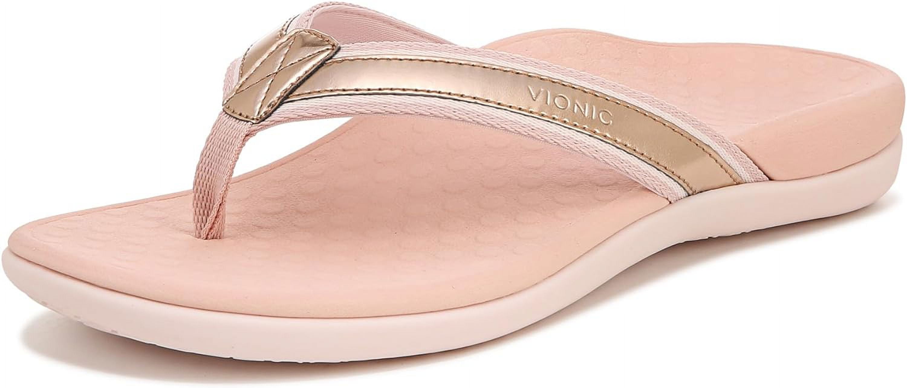 vionic sandals rose gold
