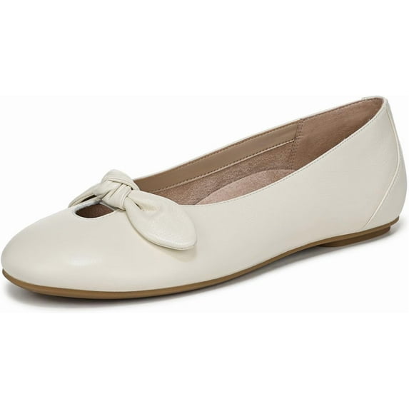 Vionic Women's Tilly Ballet Flat Ivory Leather 6.5M