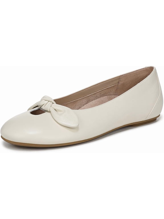 Women's Tilly Ballet Flat Ivory Leather 6M