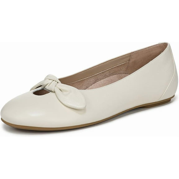 Vionic Women's Tilly Ballet Flat Ivory Leather 6W