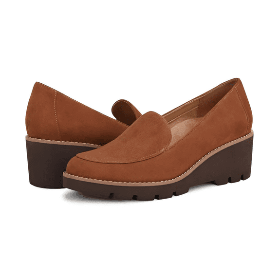 Vionic Women's Toffee Suede Ava Wedge Loafer 10M