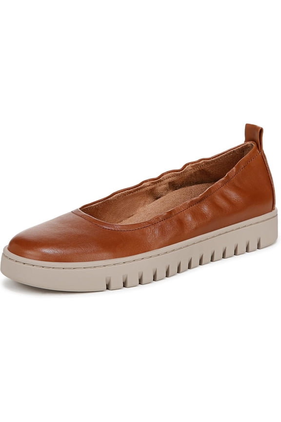 Women's Uptown Ballet Slip-ons Loafer Tan Leather 5M